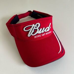 Bud‎ King of Beers Budweiser Red Visor Hat